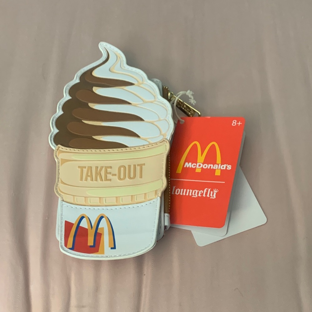 Loungefly McDonald's Ice Cream Cone Bag - Brown, Cream, White